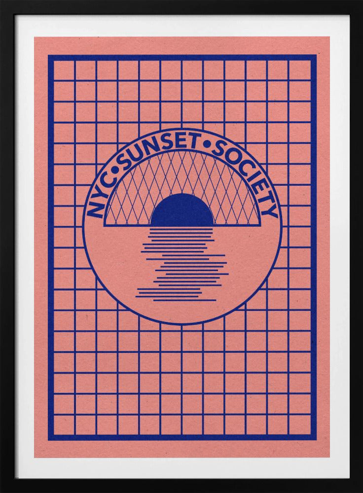 Nyc Sunset Society Blue | Poster