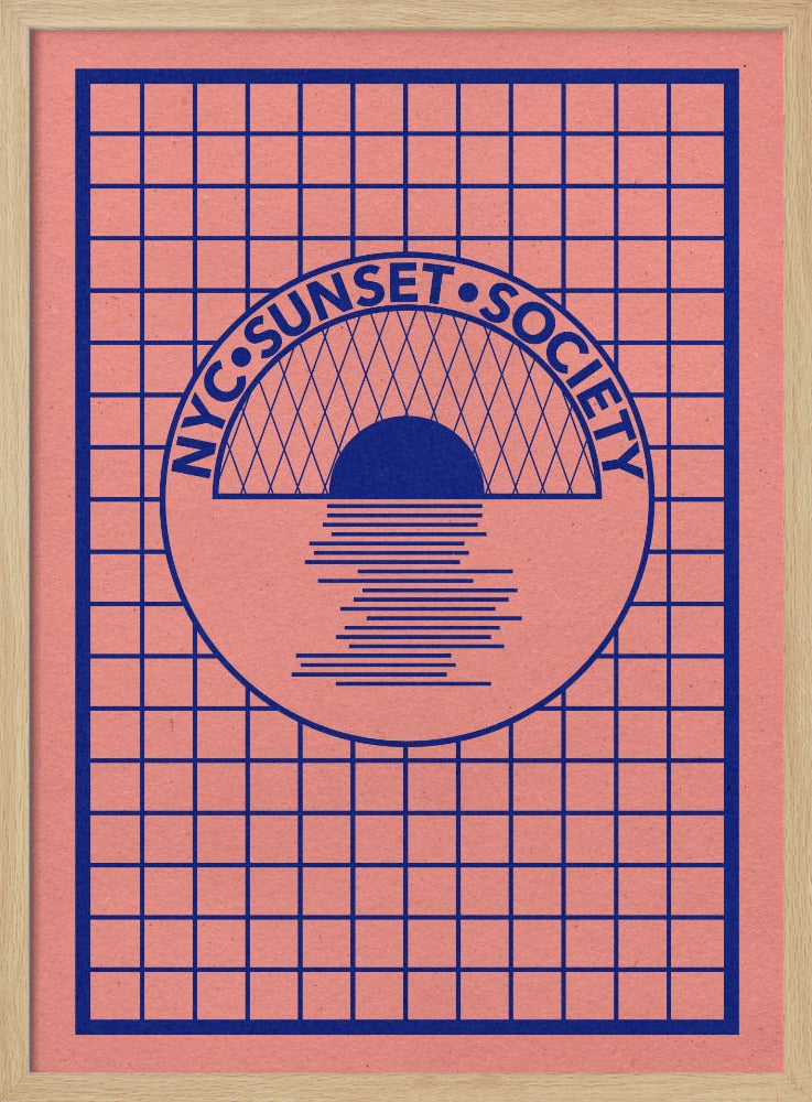 Nyc Sunset Society Blue | Poster