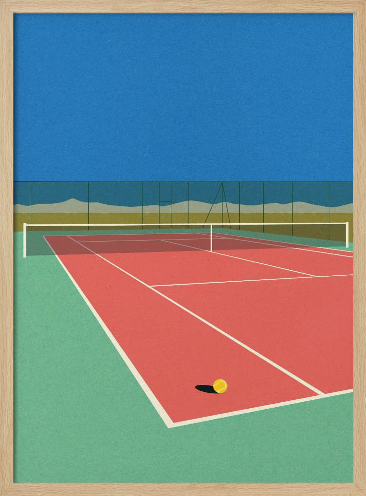 Tennis Court In the Desert | Poster