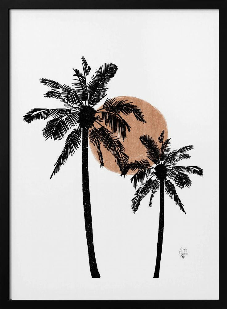 White Background Palm Trees Erum Khalili.png | Poster