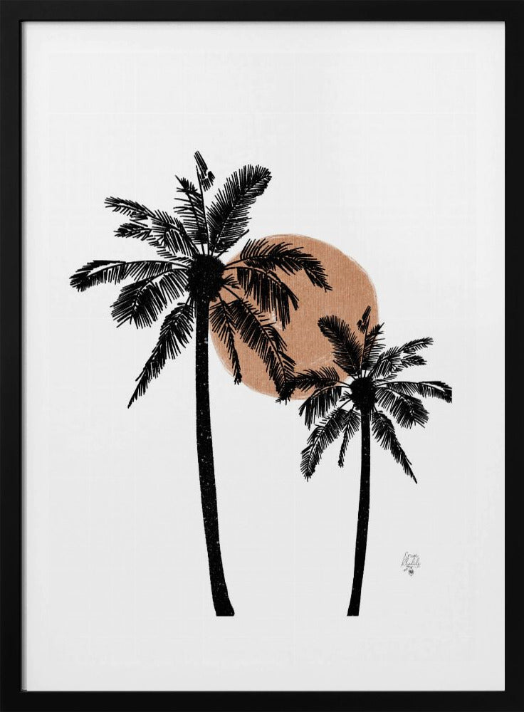 White Background Palm Trees Erum Khalili.png | Poster
