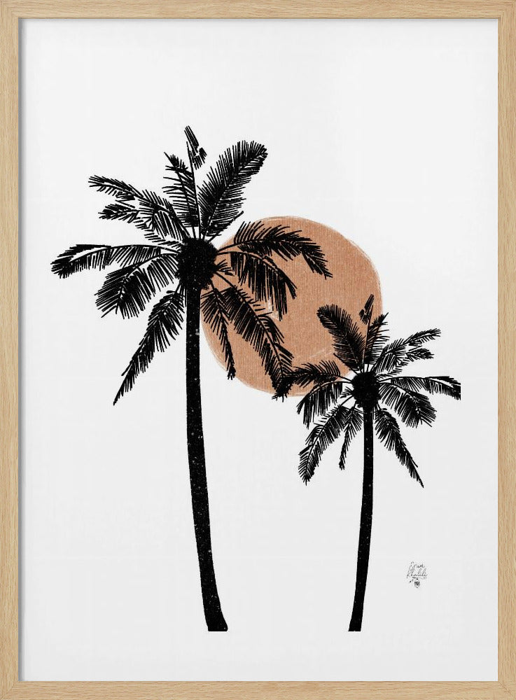 White Background Palm Trees Erum Khalili.png | Poster