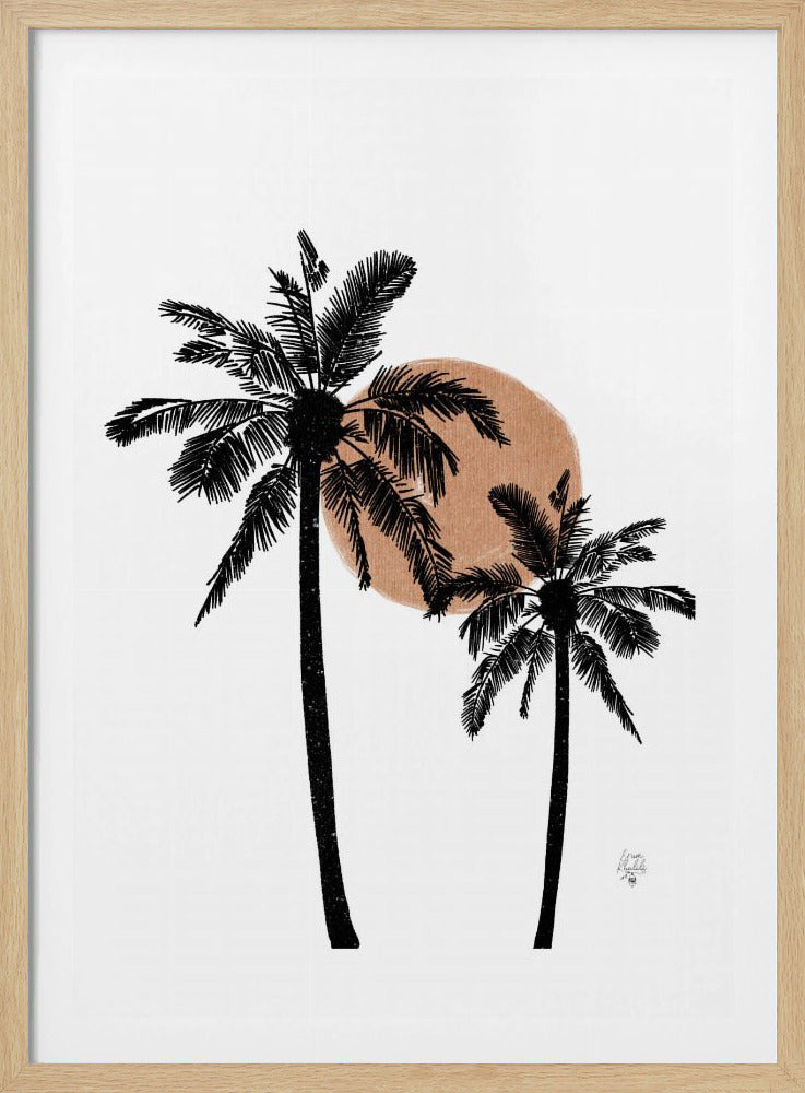 White Background Palm Trees Erum Khalili.png | Poster