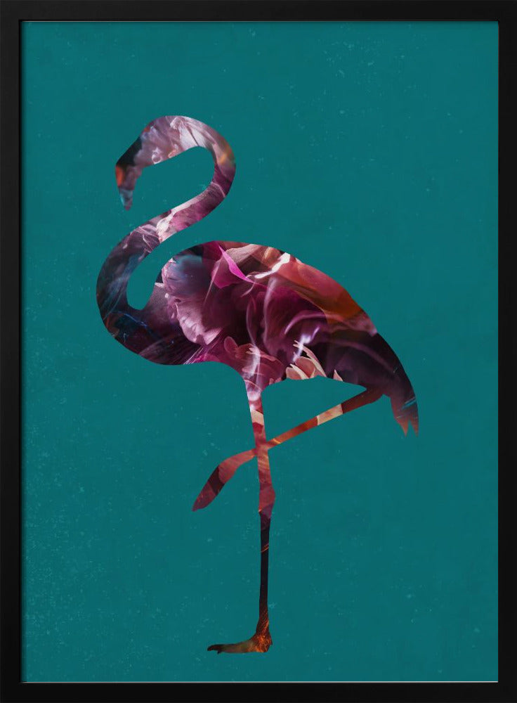 Flamingo Pink and Green | Poster