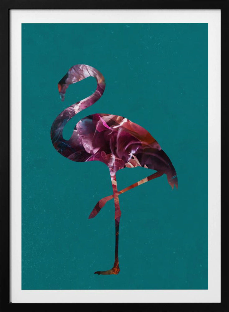 Flamingo Pink and Green | Poster