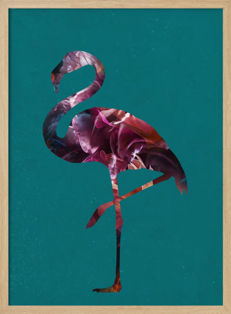 Flamingo Pink and Green | Poster