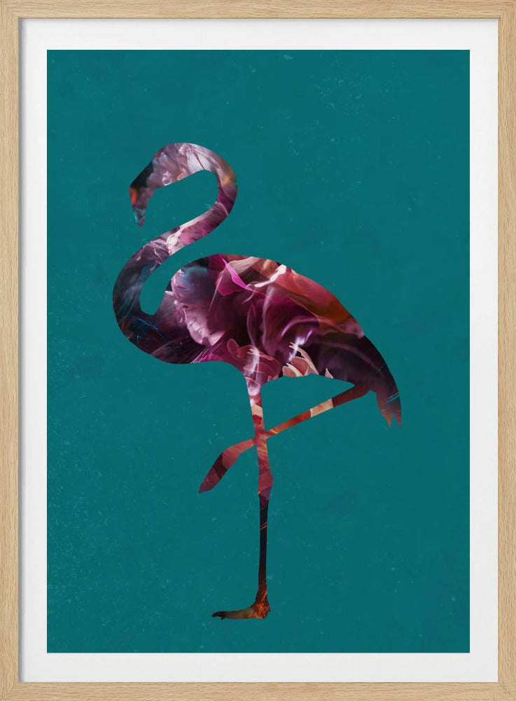 Flamingo Pink and Green | Poster
