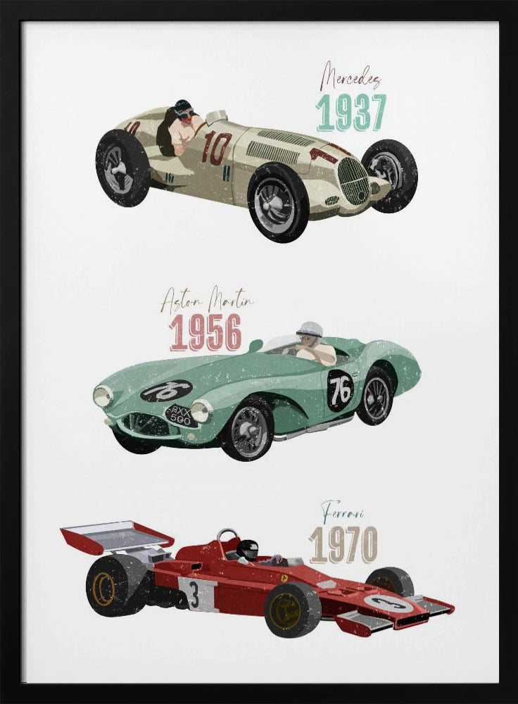 Vintage Racecars | Poster