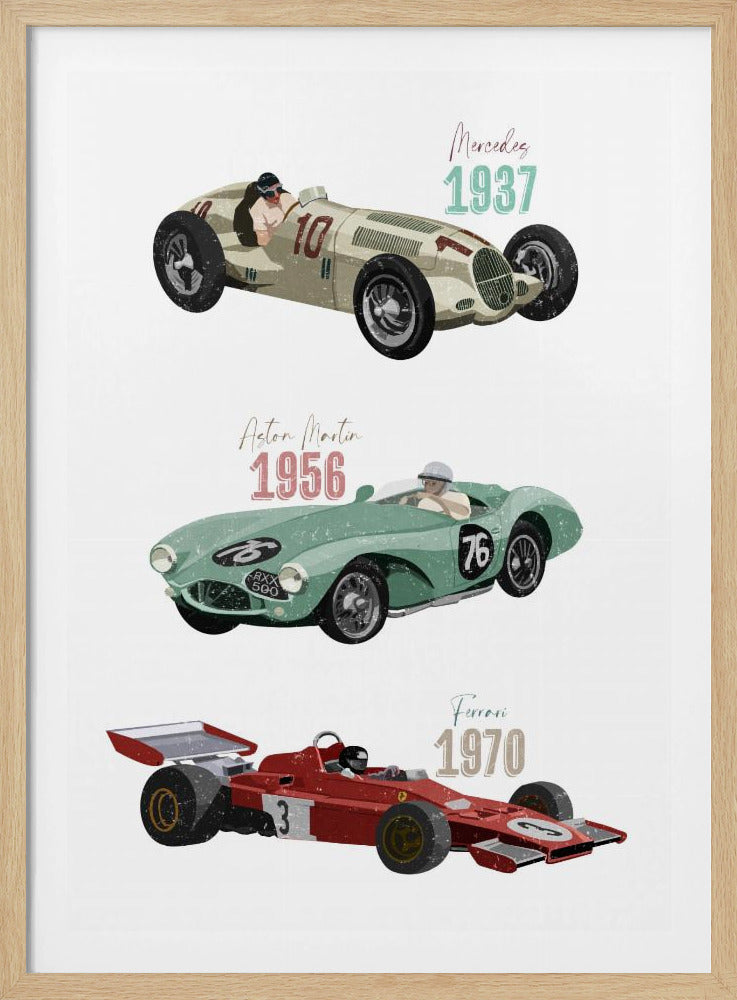 Vintage Racecars | Poster