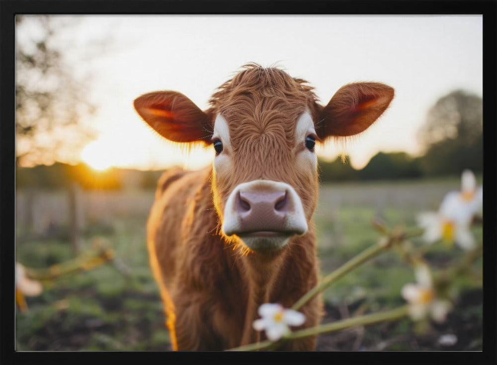 Cow at Sunrise | Poster