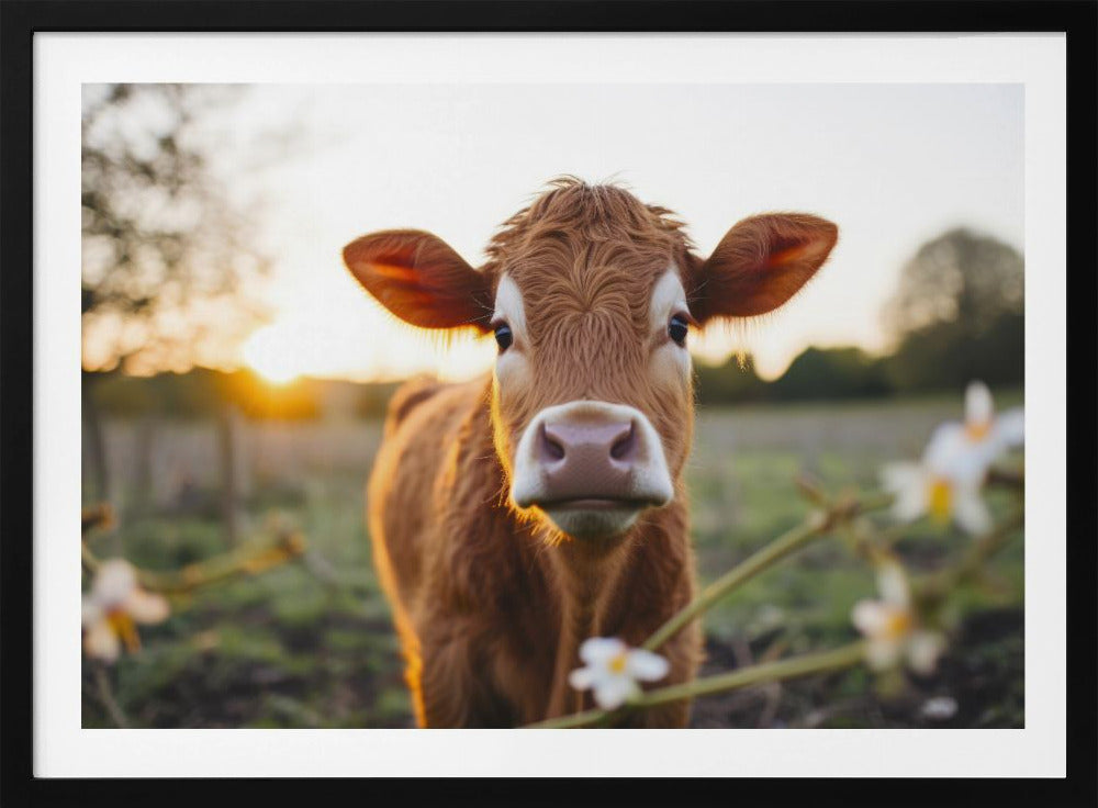 Cow at Sunrise | Poster