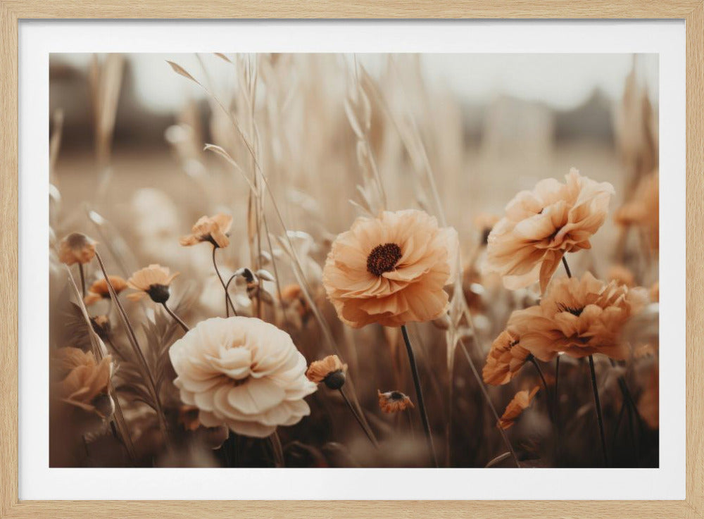 Sepia Blooms | Poster