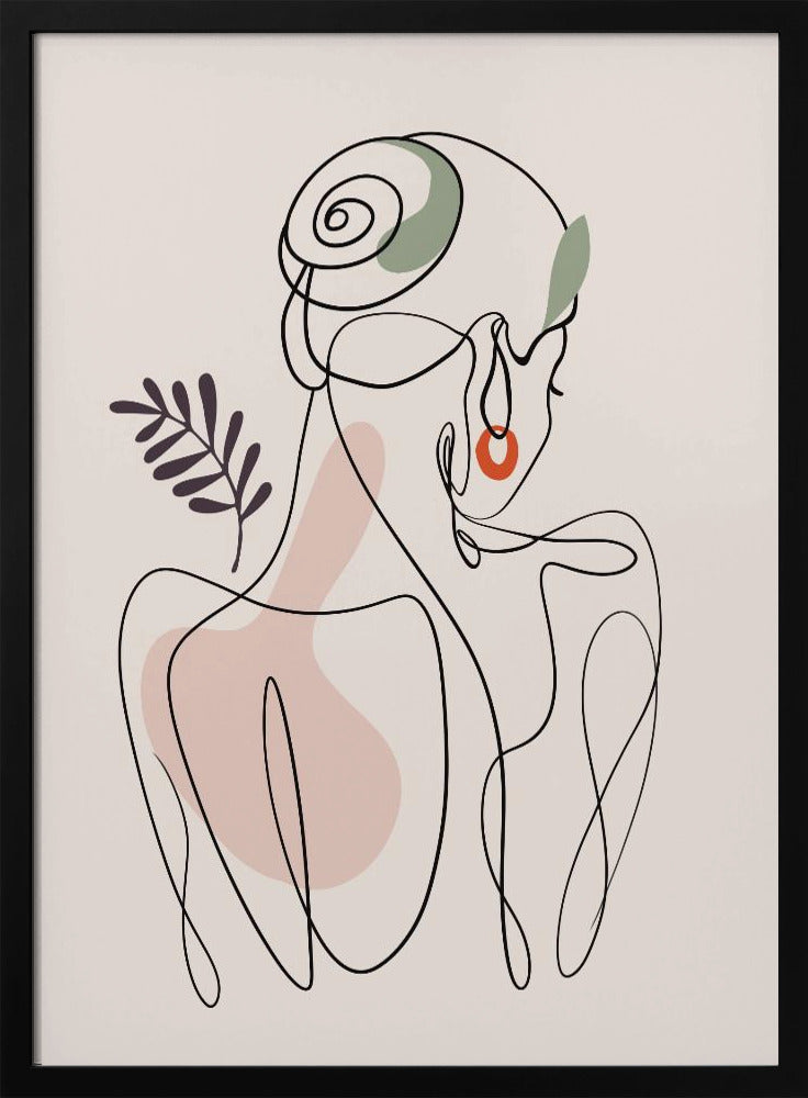 Serene Line Embrace | Poster