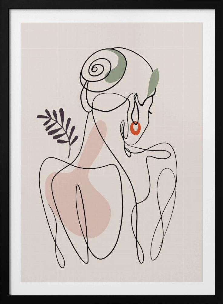 Serene Line Embrace | Poster