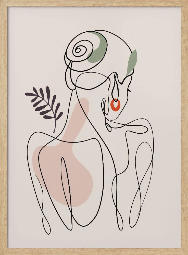 Serene Line Embrace | Poster