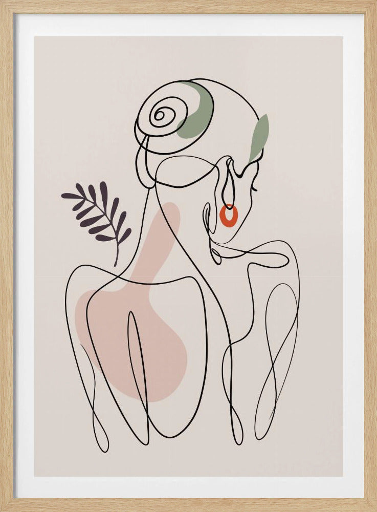 Serene Line Embrace | Poster