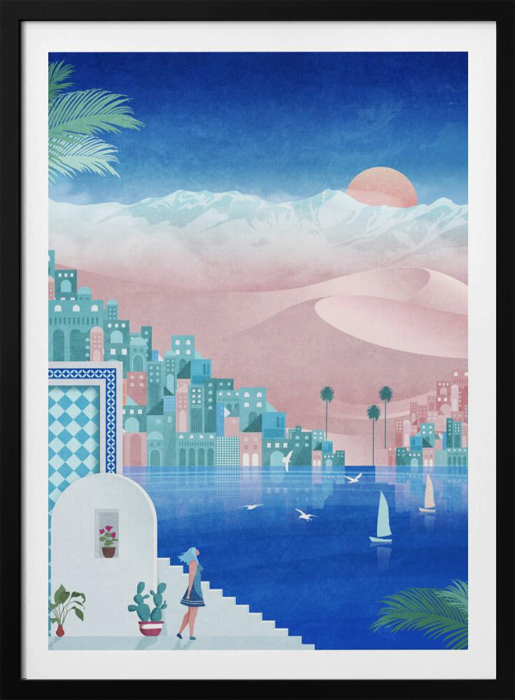 Dreamy Oasis Scene | Poster