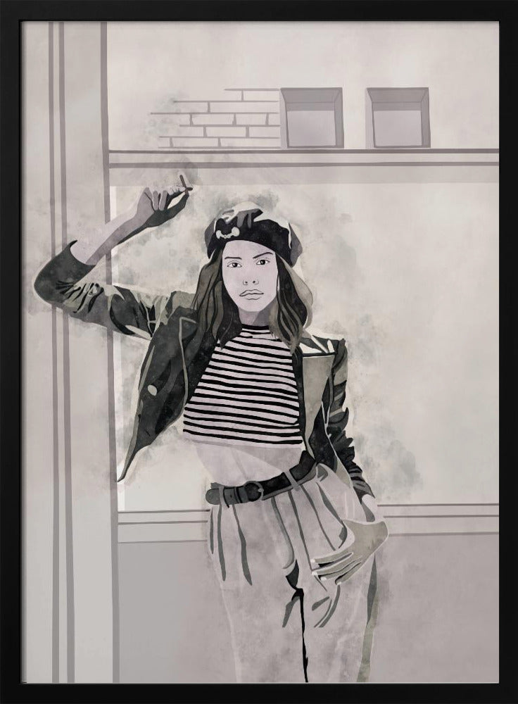 Smoking Woman 4x5 Print By Bohonewart | Poster