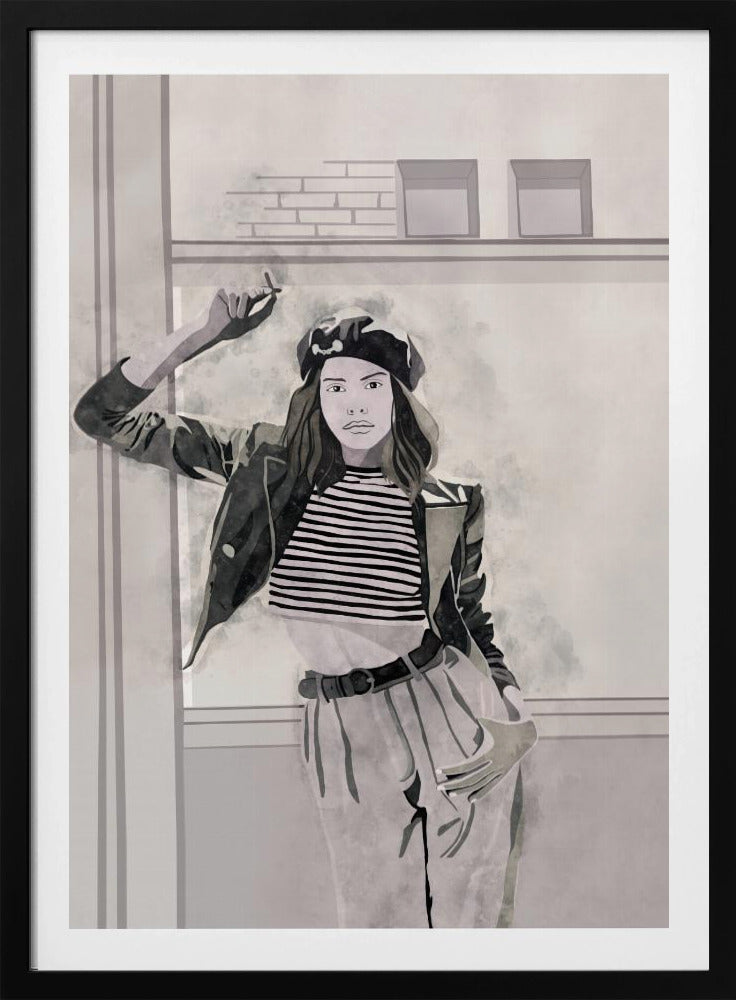 Smoking Woman 4x5 Print By Bohonewart | Poster