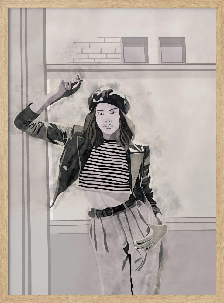 Smoking Woman 4x5 Print By Bohonewart | Poster