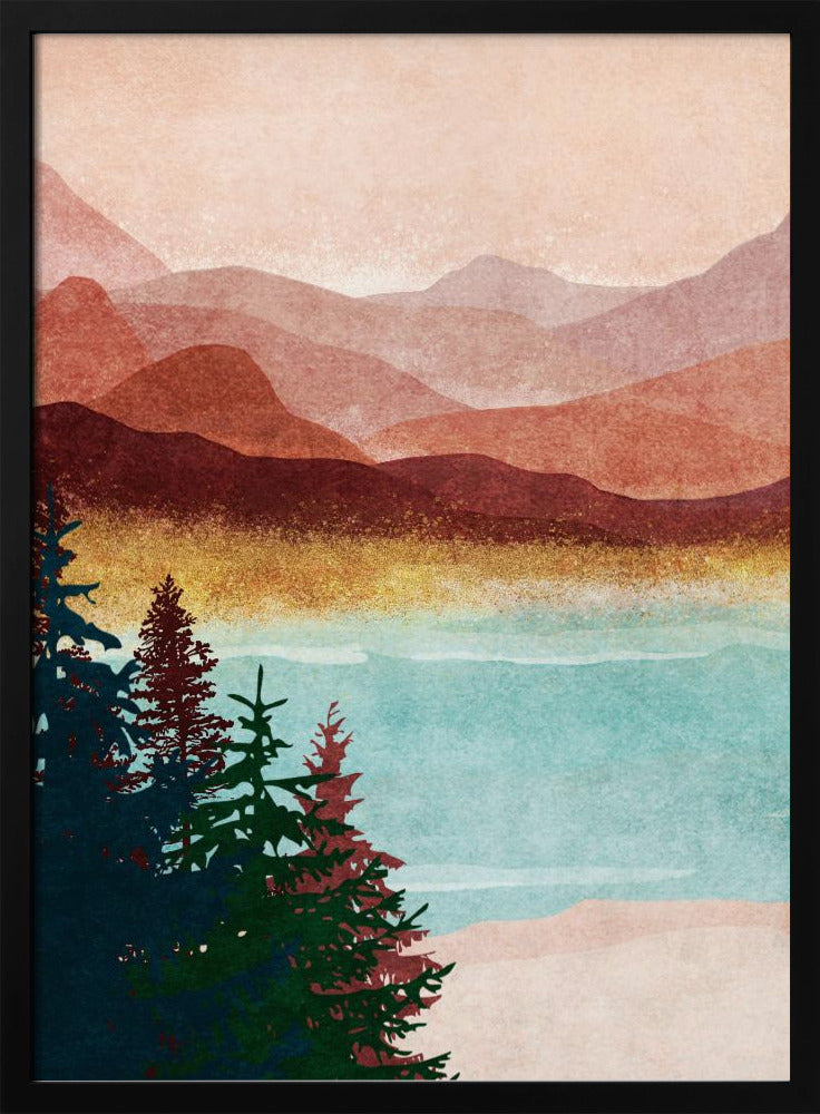 Misty Mountain Glow | Poster