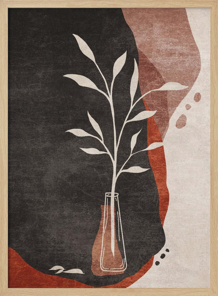 Vase and Leaves | Poster
