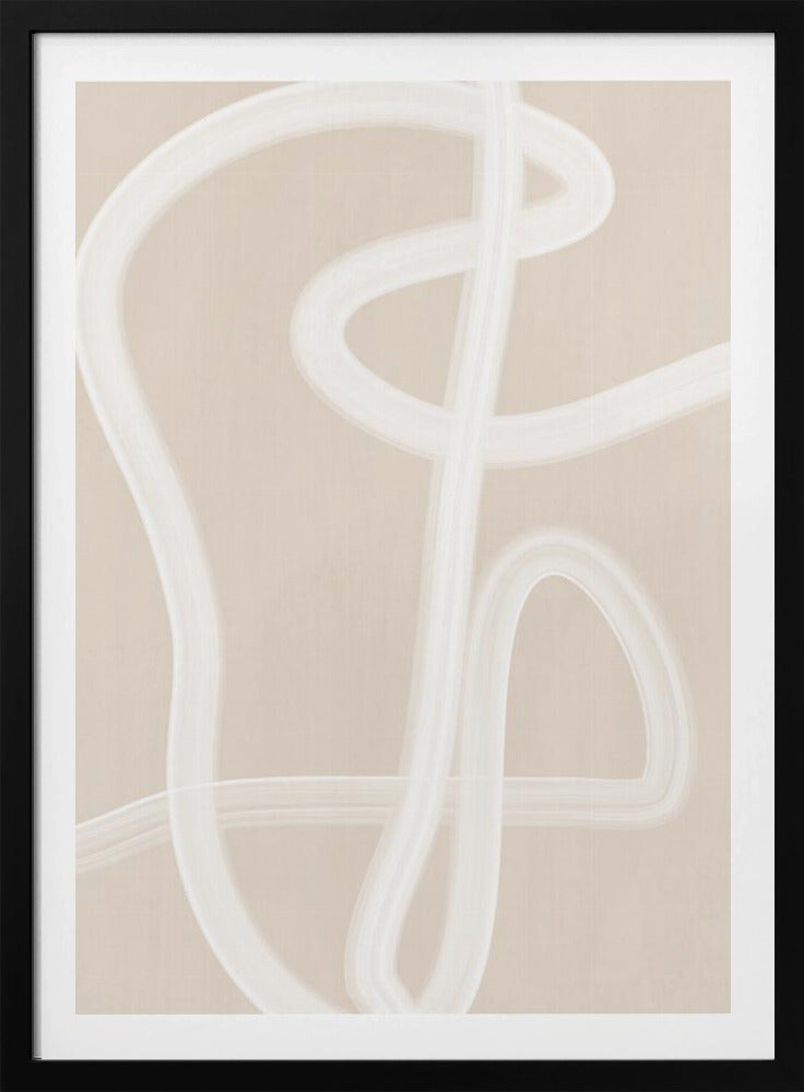 White Brush Stroke Poster | Poster