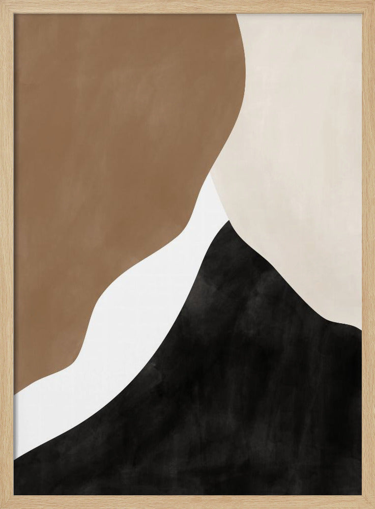 Abstract Beige and Brown Art | Poster