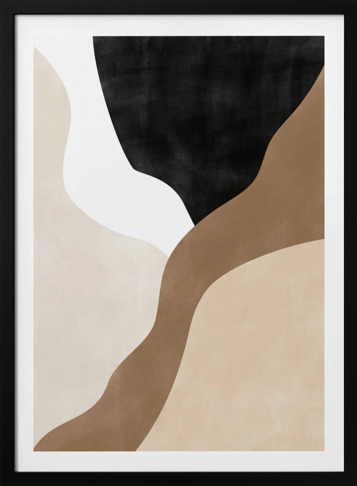 Abstract Beige and Brown Art | Poster