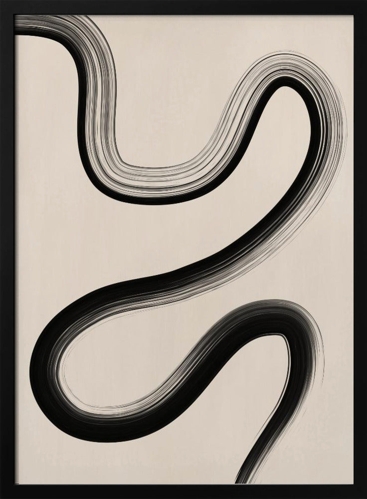 Black Brush Stroke Art | Poster