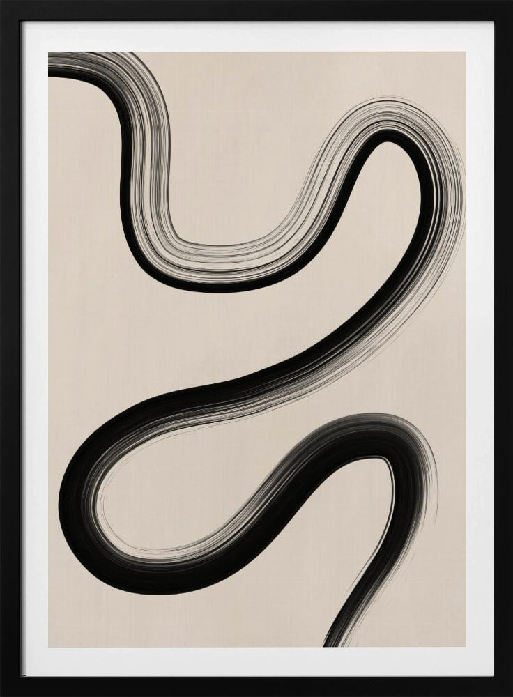 Black Brush Stroke Art | Poster