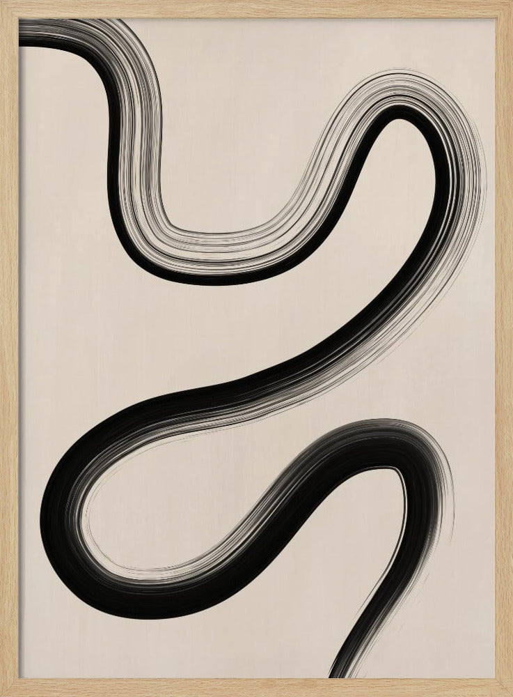 Black Brush Stroke Art | Poster