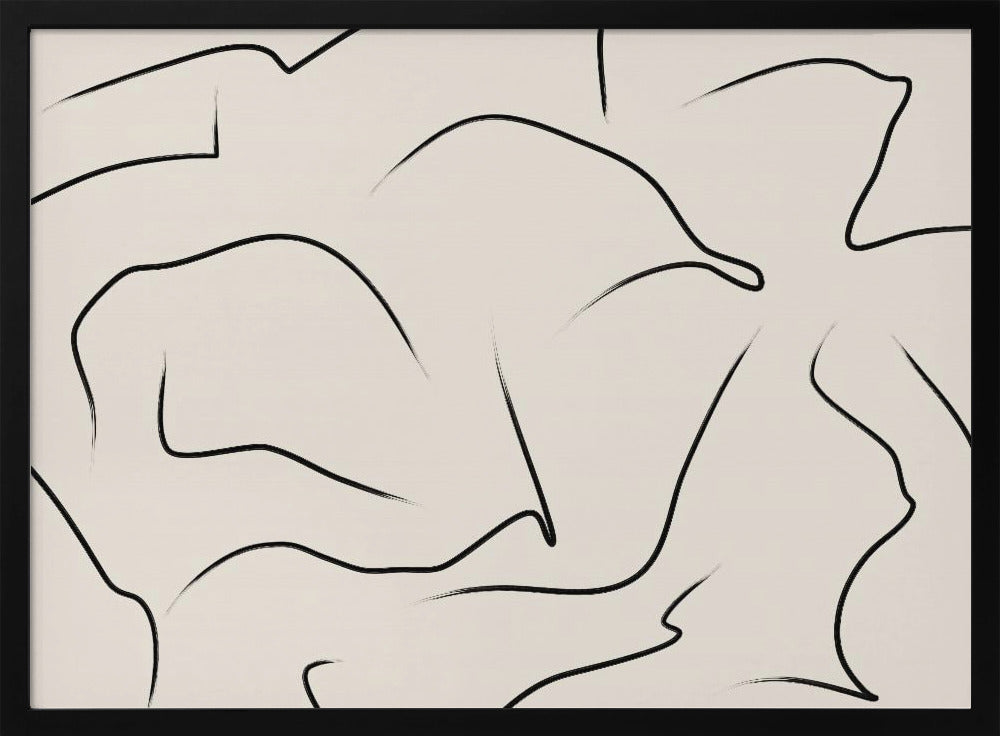 Minimalist Black Curves | Poster