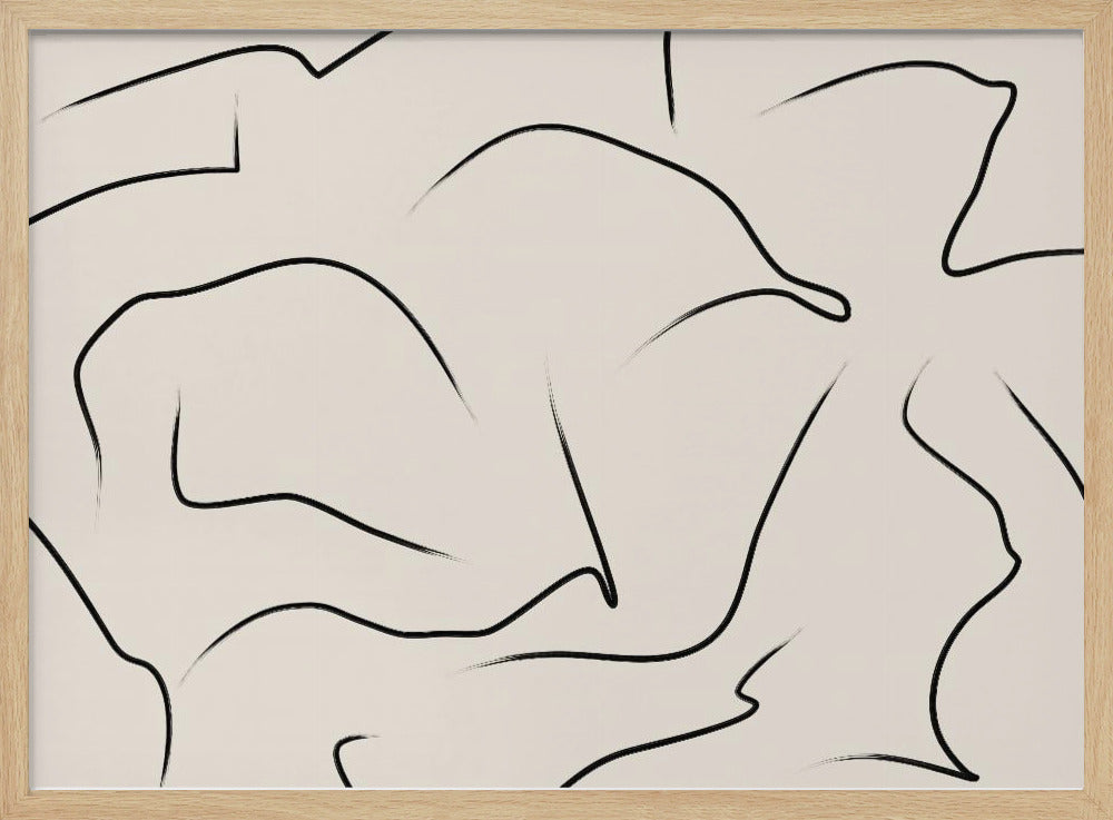 Minimalist Black Curves | Poster