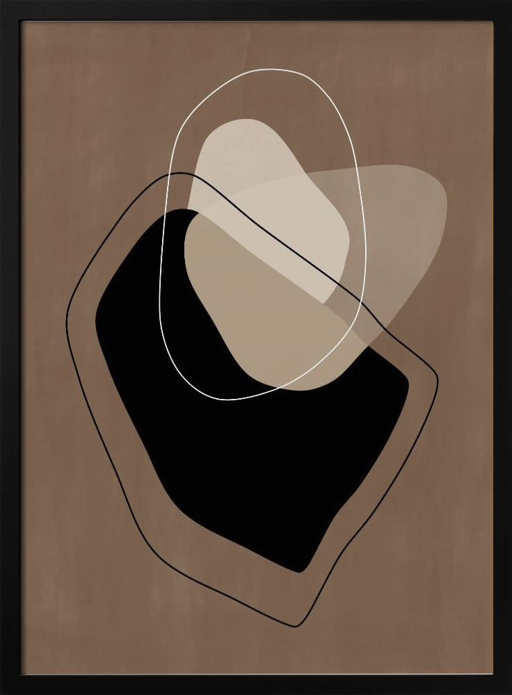 Layered Organic Shapes in Neutral Tones | Poster