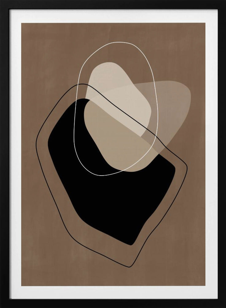 Layered Organic Shapes in Neutral Tones | Poster