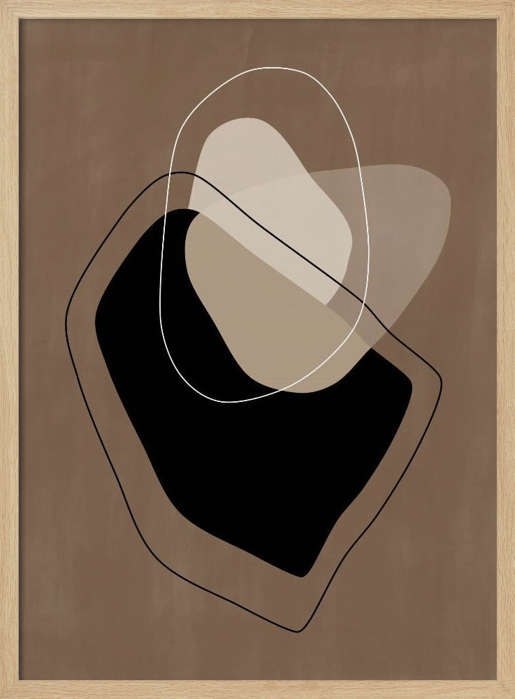 Layered Organic Shapes in Neutral Tones | Poster