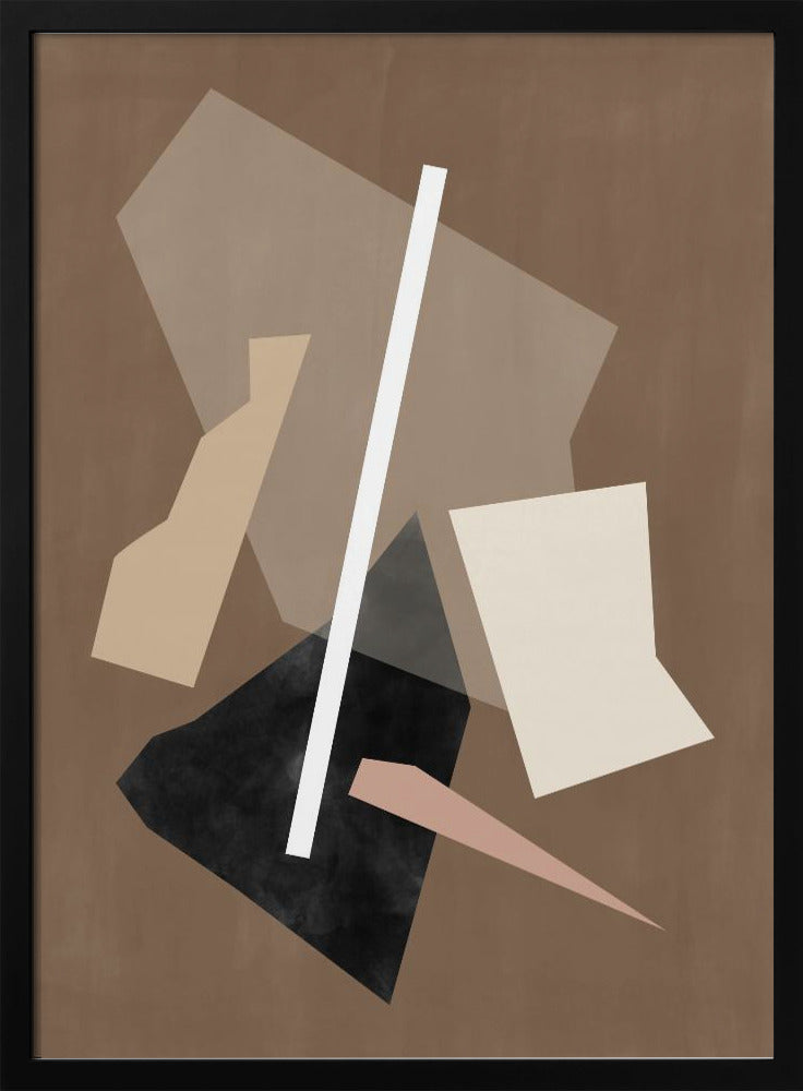 Brown Paper Cuts Painting | Poster