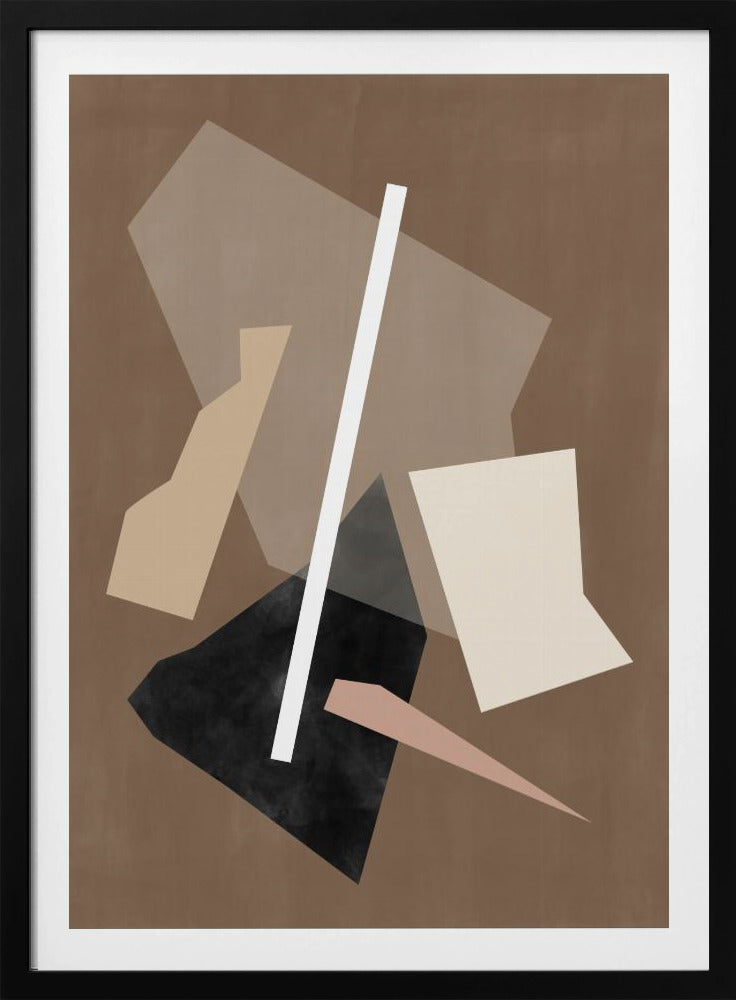 Brown Paper Cuts Painting | Poster