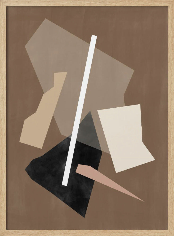 Brown Paper Cuts Painting | Poster