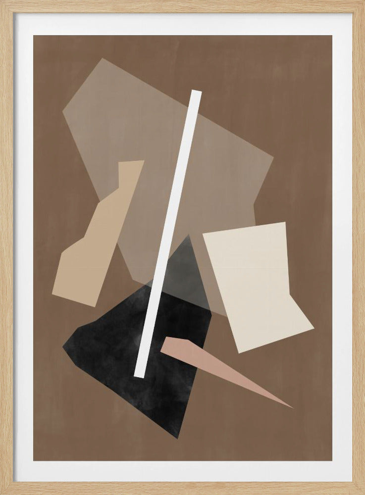 Brown Paper Cuts Painting | Poster