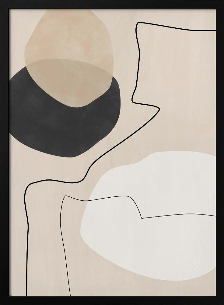 Organic Shapes &amp; Lines Painting | Poster