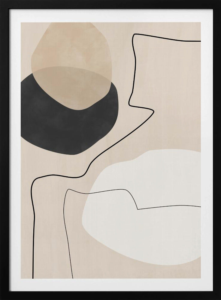 Organic Shapes &amp; Lines Painting | Poster