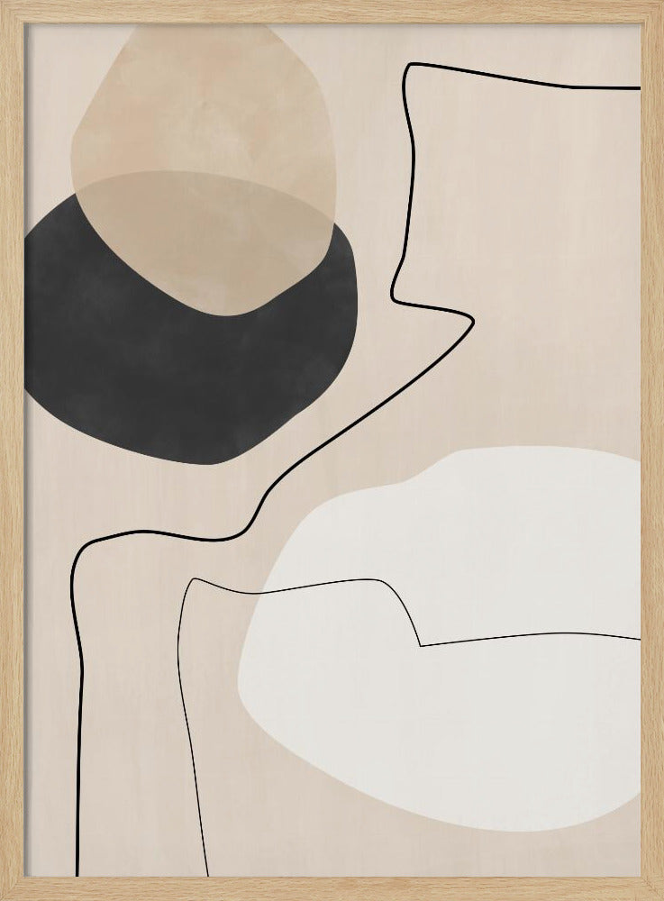 Organic Shapes &amp; Lines Painting | Poster