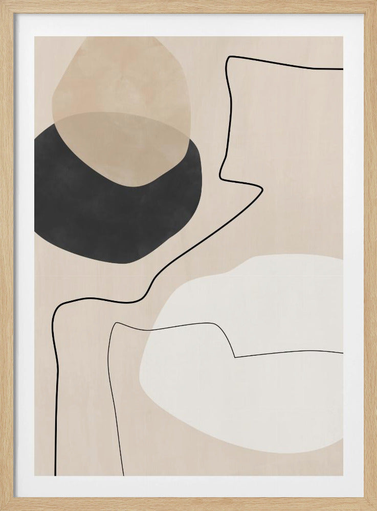 Organic Shapes &amp; Lines Painting | Poster