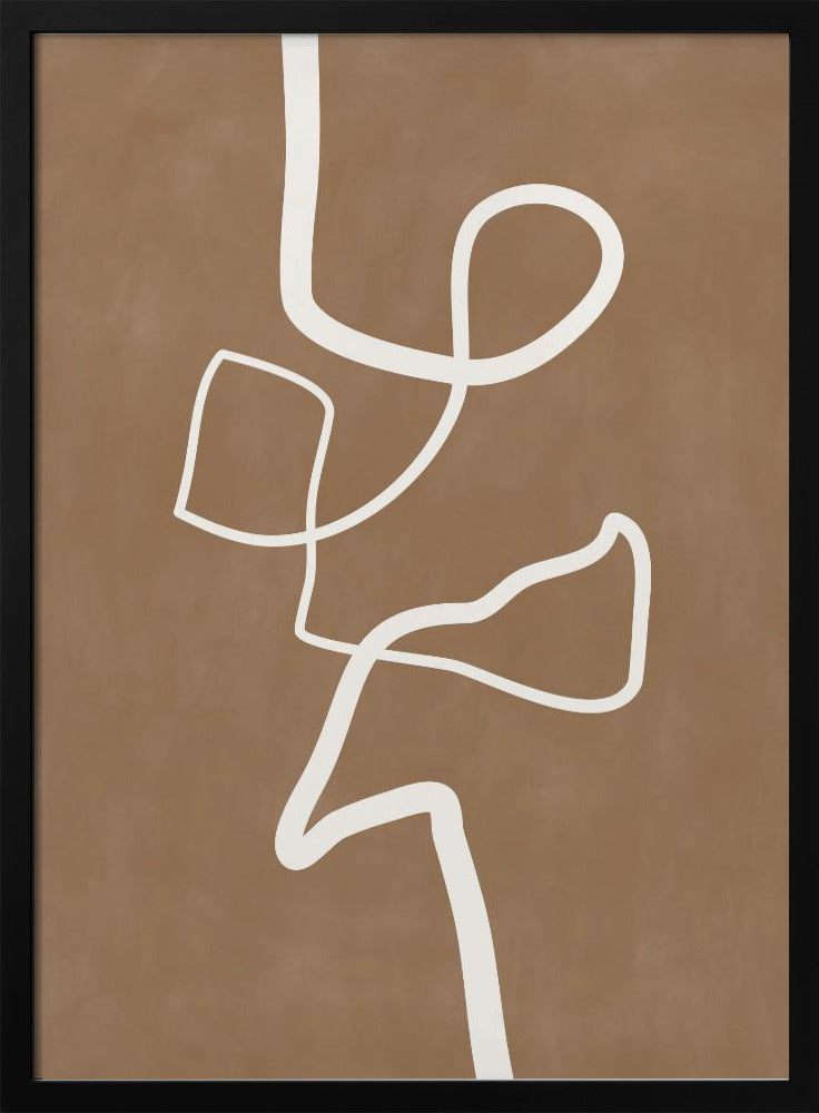 White Single Line Artwork | Poster