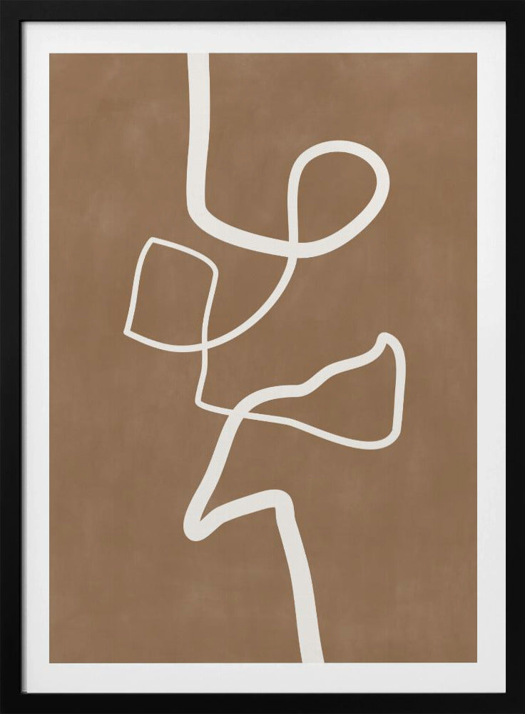 White Single Line Artwork | Poster