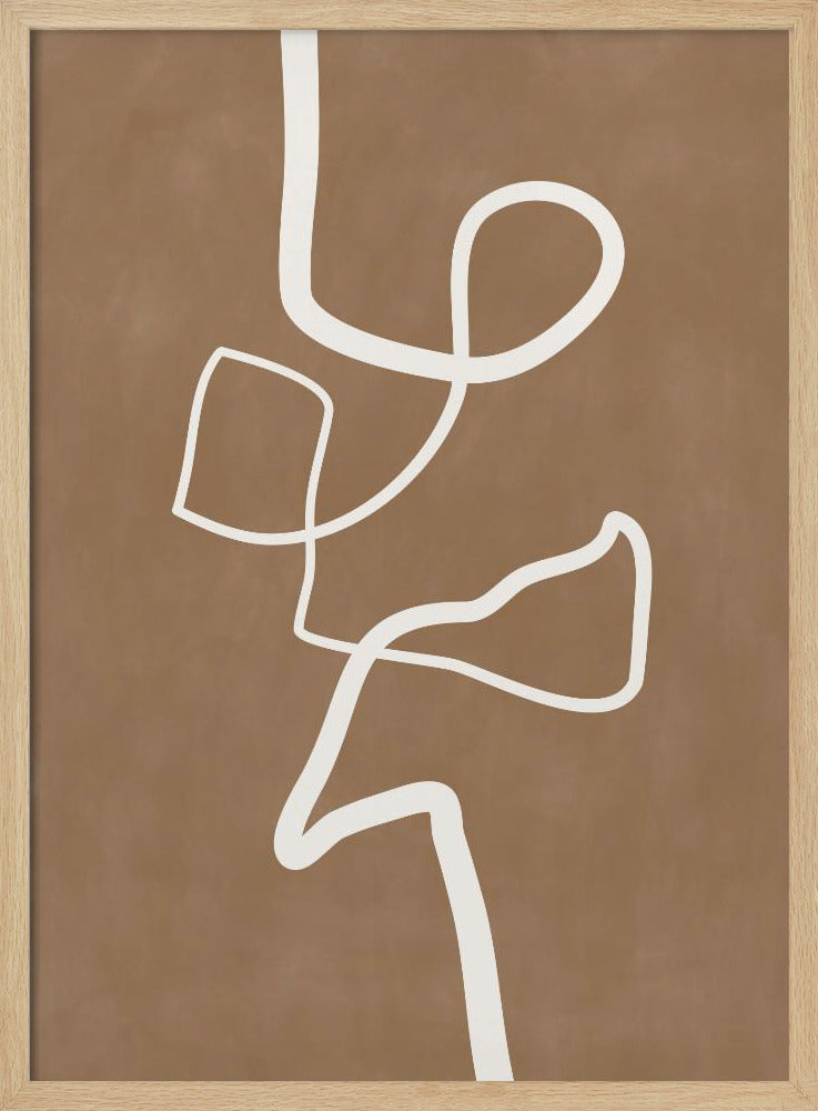 White Single Line Artwork | Poster