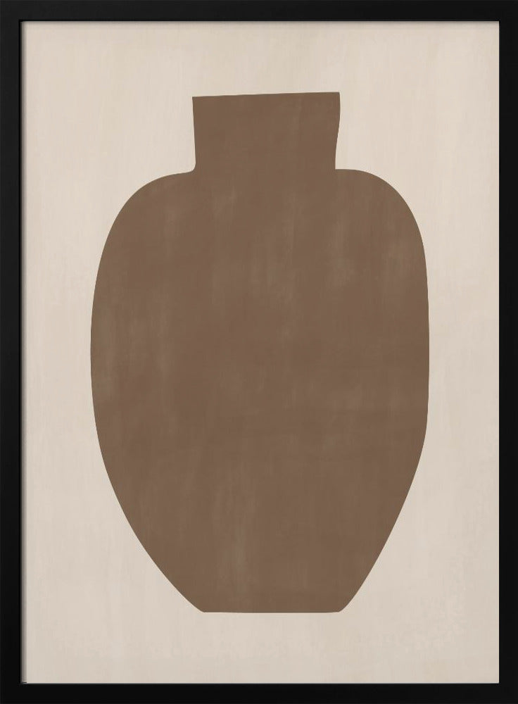 Brown Silhouette of a Vase | Poster