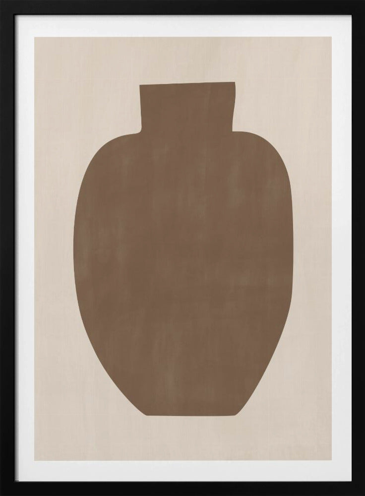 Brown Silhouette of a Vase | Poster